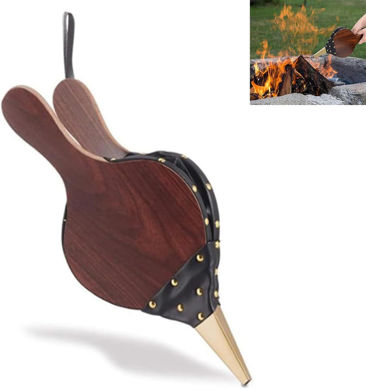 Blasebalg, Blasebalg für Kamin und Grill, Aufhängeschlaufe, Klein Grillgebläse Handblasebalg Luftblä