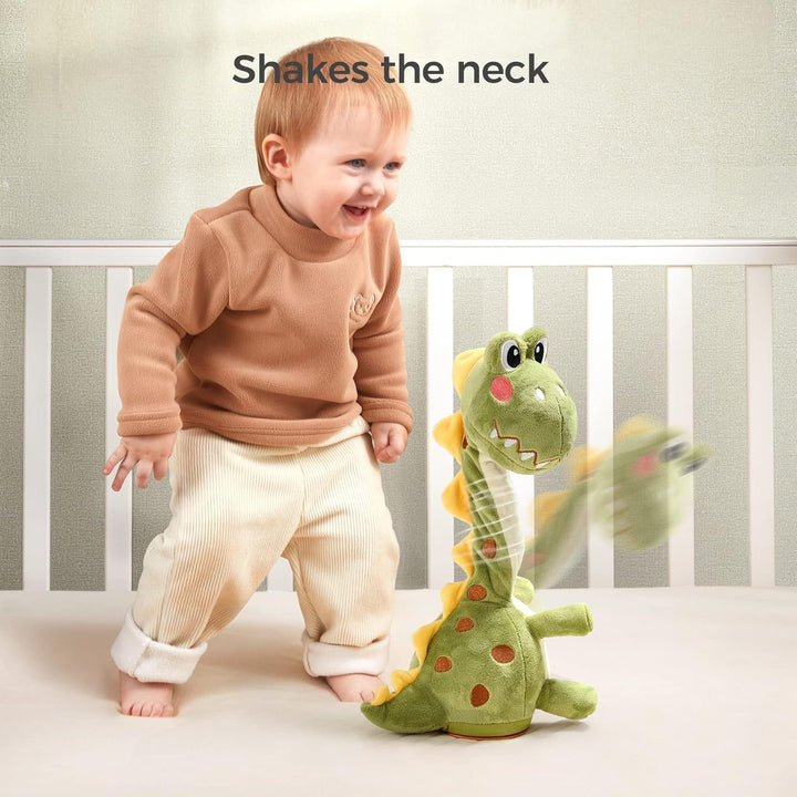TUMAMA KIDS Sprechender Dinosaurier Spielzeug, Elektronische Dinosaurier Spielzeug Nachsprechen, Tan