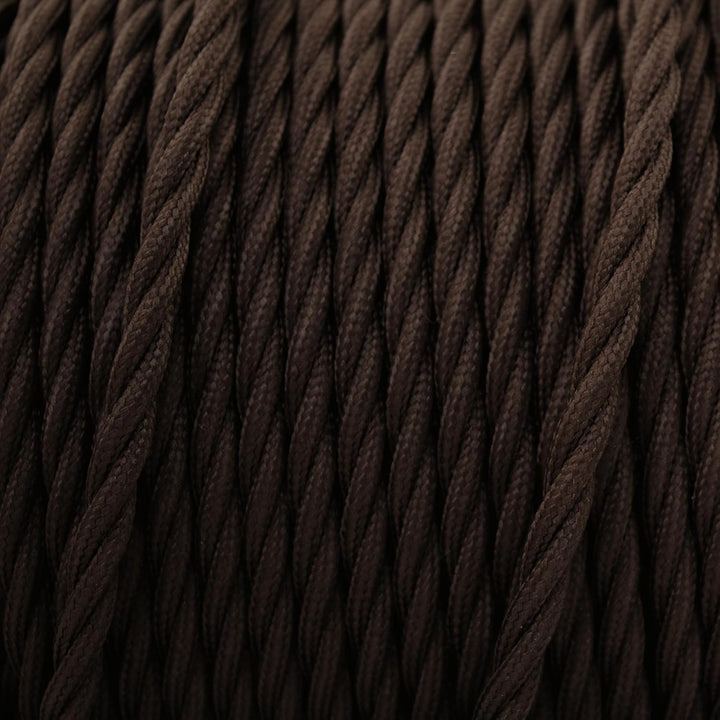 smartect Textilkabel gedreht 3-Adrig (3 x 0.75 mm²) Braun, 5 Meter | Vintage Lampenkabel Stoff, Stro
