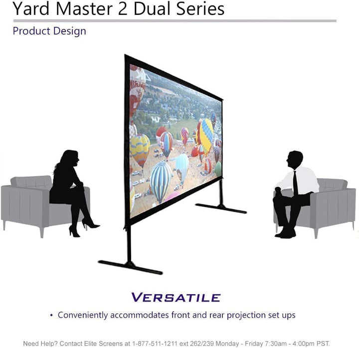 Elite Screens OMS100H2-DUAL Mobile Garten Leinwand Yard Master 2 Dual 222 Outdoor Projection Screen
