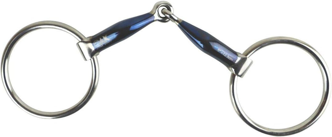 AK Lose Ringbacken mit Schweisseisen mit gebogenem Mundstück Reiterbacken Horse Bits AKRS-2603 (5.25