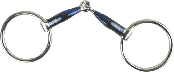 AK Lose Ringbacken mit Schweisseisen mit gebogenem Mundstück Reiterbacken Horse Bits AKRS-2603 (5.00
