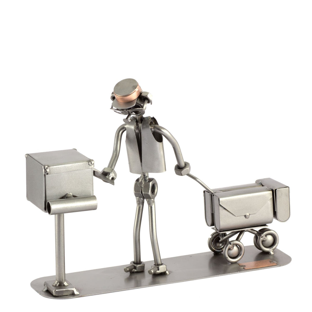Steelman24 I Schraubenmännchen Postbote I Made in Germany I Handarbeit I Geschenkidee I Stahlfigur I