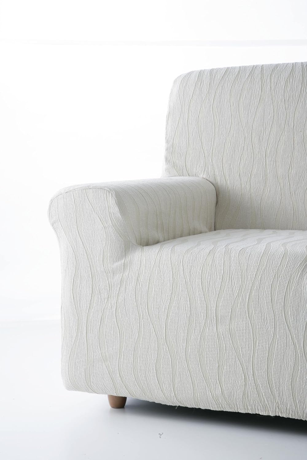 Zebra Textil Andromeda - Elastische Husse Relax-Sessel Grösse 1 Sitzer (Standard), Farbe Leinen (Meh