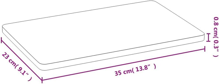 Frühstücksbrettchen aus Bambus 6 Stück 35x23x0,8 cm mit natürlichem Öl-Finish, leicht und robust, id