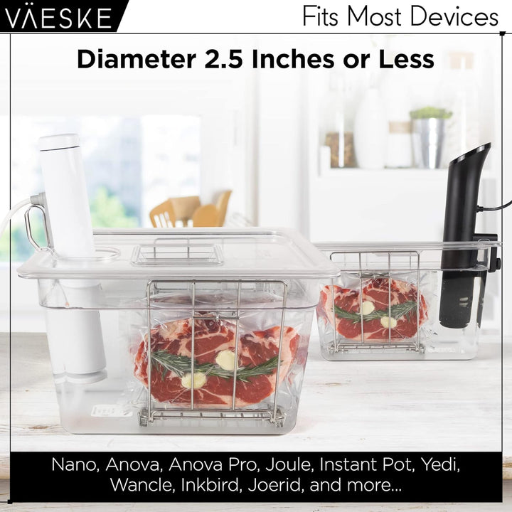 Väeske Isolierter Sous-Vide-Behälter mit Deckel und Gestell – Passend für die Meisten Sous-Vide- Gar