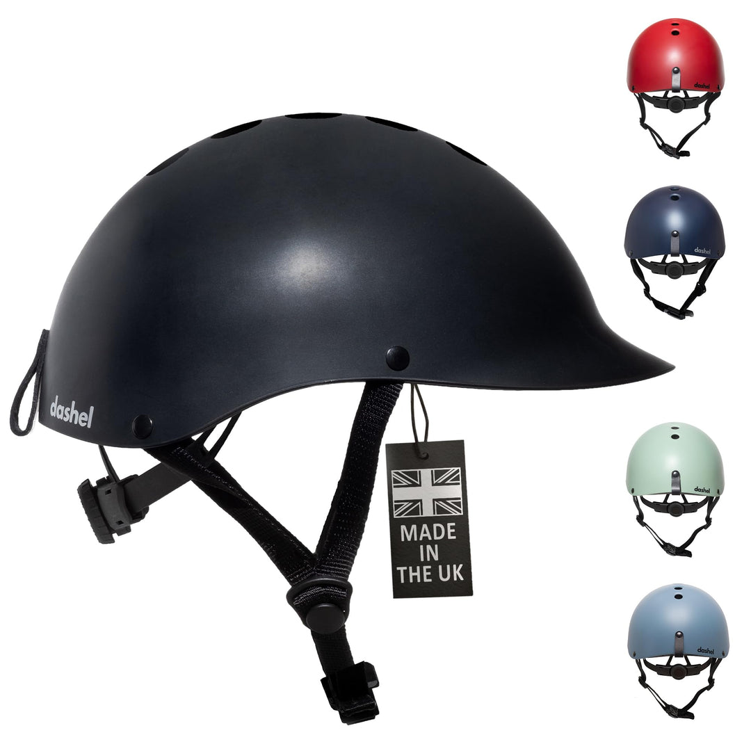 Dashel Recycle Fahrradhelm für Erwachsene – Made in UK, Leichter urbaner Helm für Damen &amp; Herren, CE