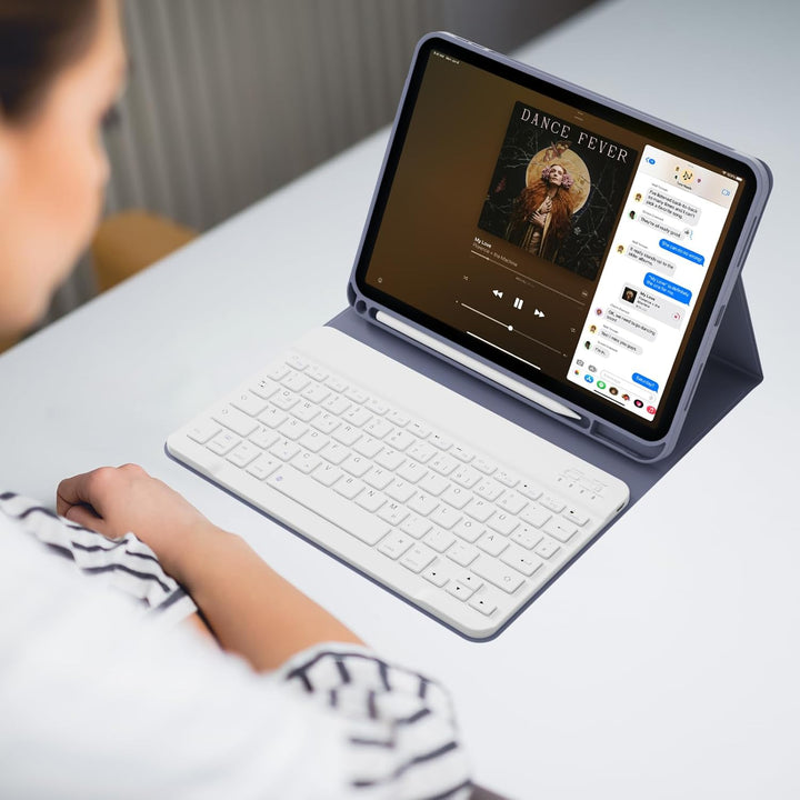 ZOPSGYU Hülle mit Tastatur für iPad (A16) 11/10 Generation (2025/2022, 11/10.9 Zoll), Schutzhülle mi