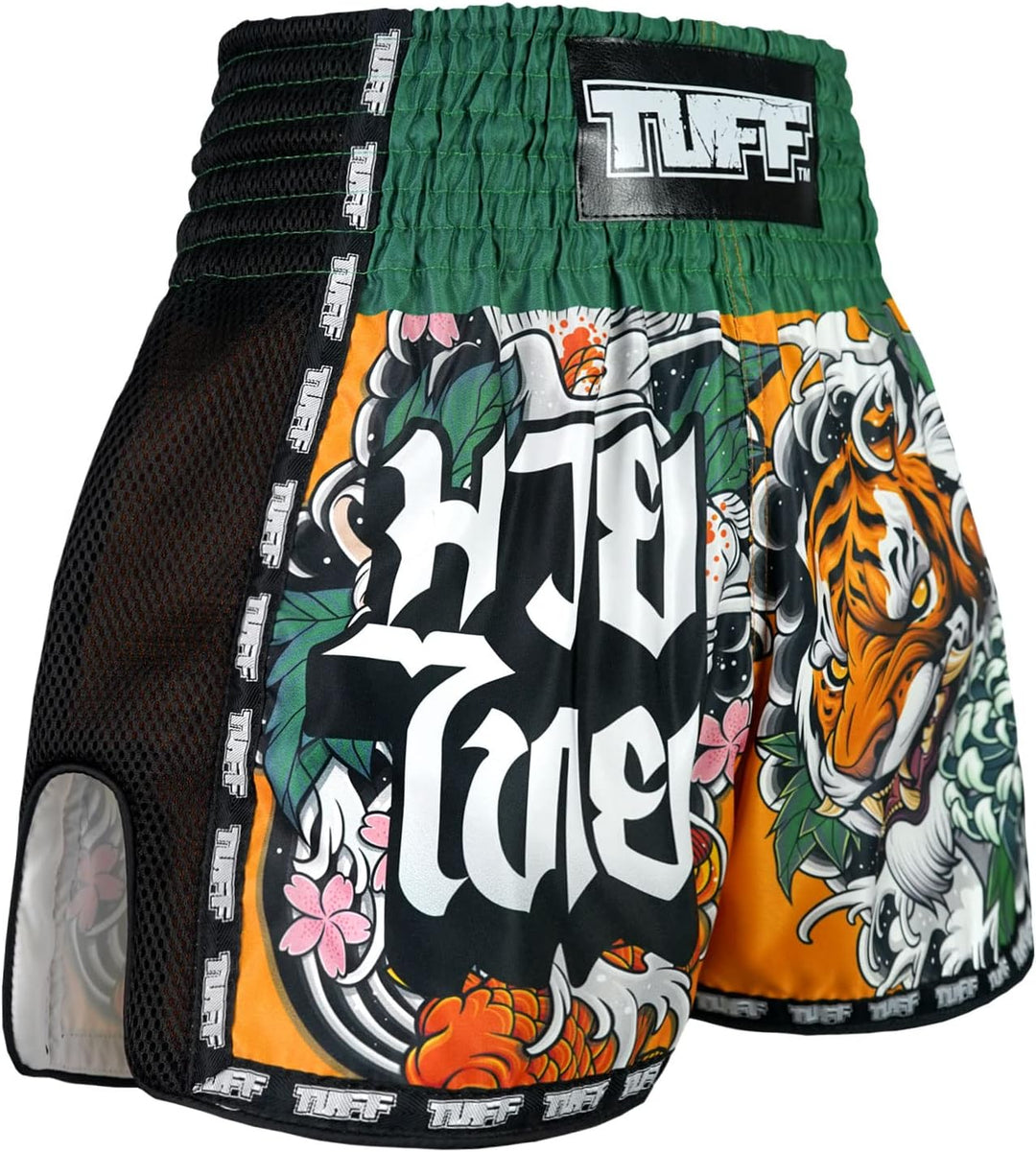 Tuff Sport Retro-Muay-Thai-Shorts, Box-Shorts, klassisch, schmaler Schnitt, MMA, Kickboxen, Workout-