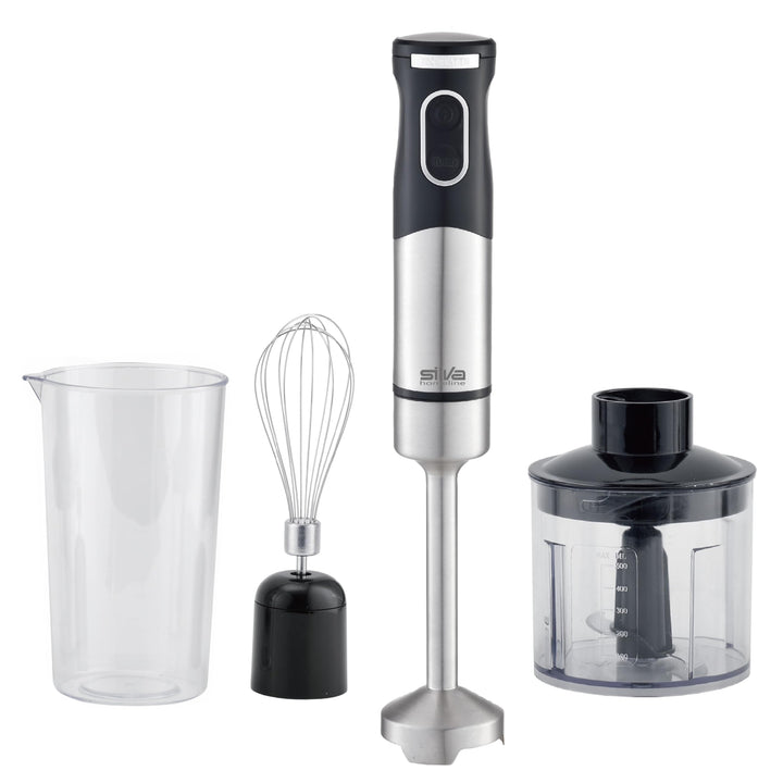Edelstahl Stabmixer Set – Silva Homeline, 700 Watt - 2 Geschwindigkeitsstufen - Multizerkleinerer, S