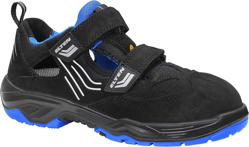 ELTEN Herren Elten Veiligheidsschoenen S1, heren, sportief, licht, zwart/blauw, stalen neu Sicherhei