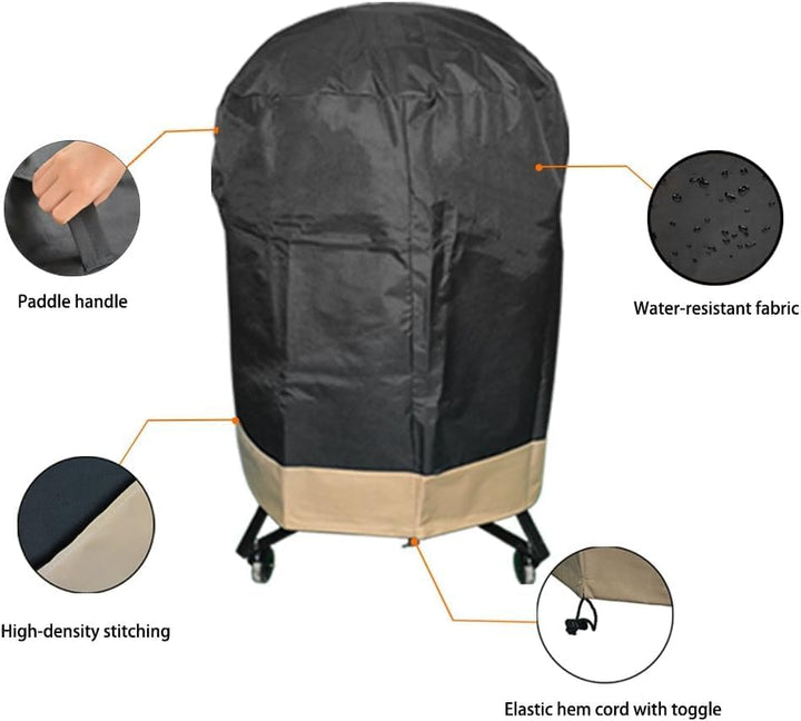 Onlyfire Kamado Grill Abdeckung, Kompatibel für grosse Big Green Egg Grills und Grills vom Typ Kamad