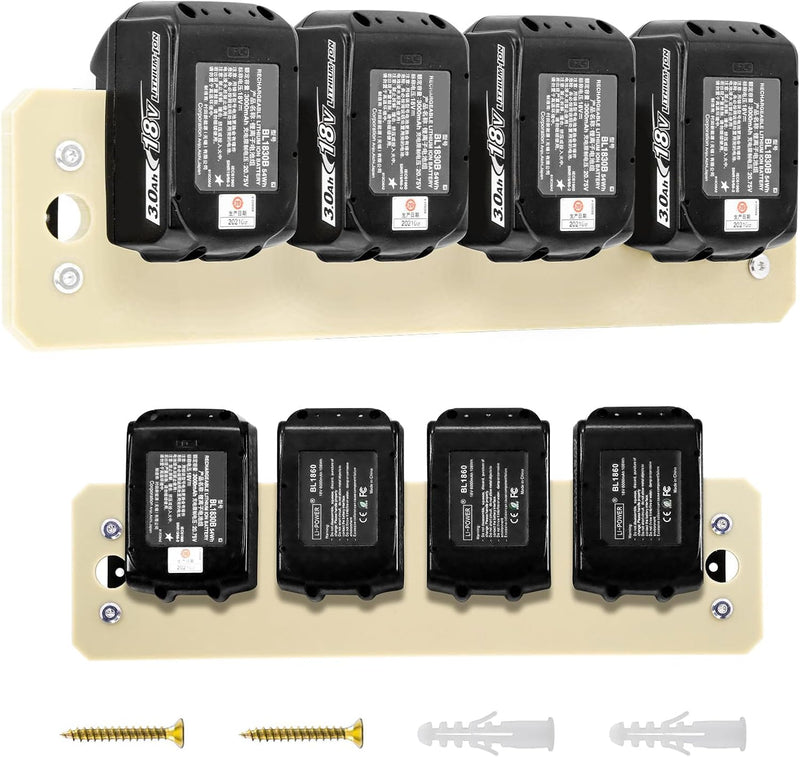 Wandhalterung für Makita ,Akku Halterung für Makita 4er Akkuhalter ,14,4V/18V Anwendbar auf Makita W