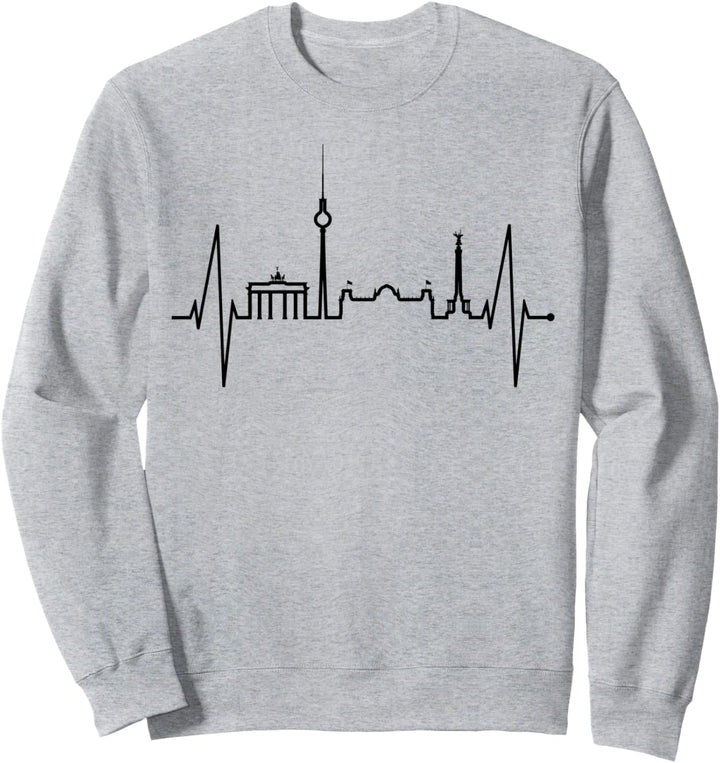 Berlin Skyline Herzschlag Fan Souvenir Liebe I Love Berlin Sweatshirt