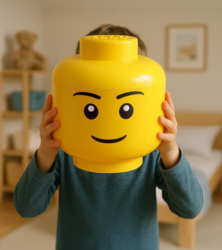 Lego 40321725 Aufbewahrungskopf, Junge, L Gelb Large, Gelb Large