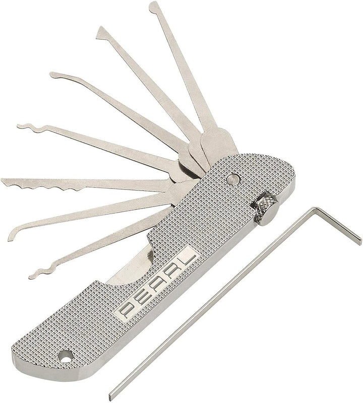 AGT Dietrich Set: Set aus Lockpicking-Tool mit Übungsschloss (Dietrich mit Übungsschloss, Schloss, V