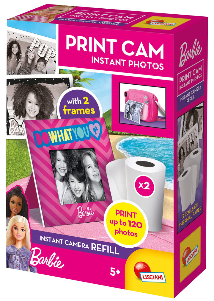 Lisciani - BARBIE Print Cam Refills - 2 Rollen für 120 Fotos, kompatibel mit Kinderkamera ab 5 Jahre