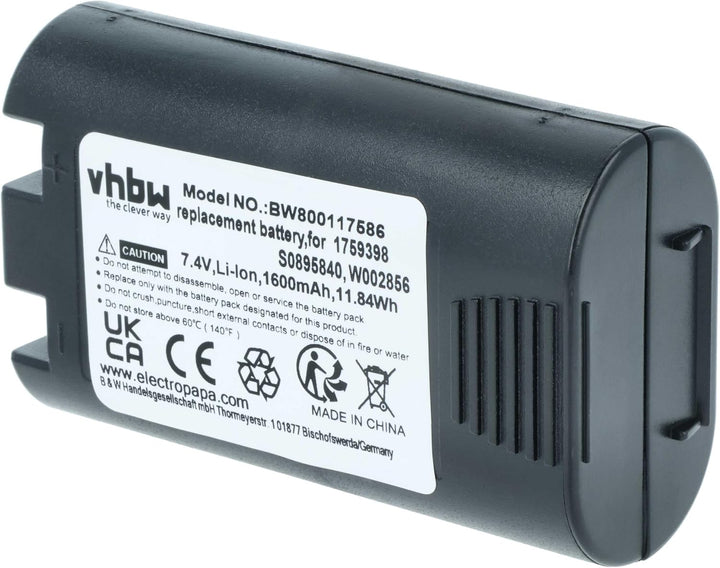 vhbw Akku kompatibel mit Dymo Rhino 5200 | 4200 Drucker Kopierer Scanner Etiketten-Drucker (1600 mAh
