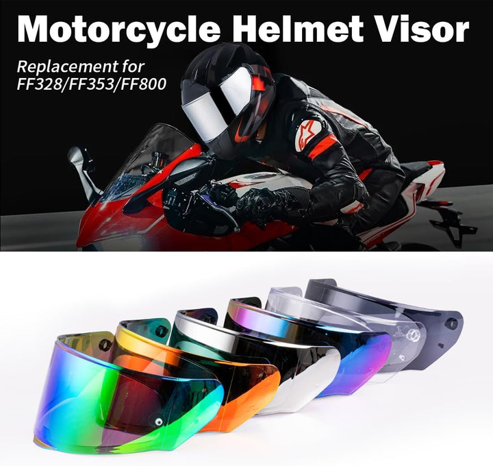 Helmvisier für LS2 FF328/FF353/FF800,Motorradhelm Visier,Motorrad Windschutz Helm Objektiv Visier Vo