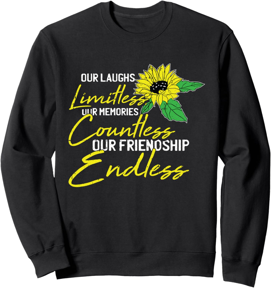 Friendship Best-Friend Cute Sunflower Bestie BFF Matching Sweatshirt