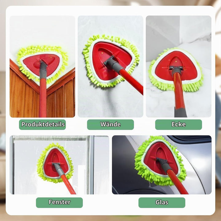 Drehmoppköpfe Mikrofaser Mop Pads für Wischmop Dreieck Spin Mop 360 Grad Drehmoppköpfe für alle Böde