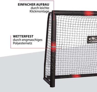 HUDORA Fussballtor Pro Tect - grosses Fussballtor für Kinder und Erwachsene - Schaumstoff ummantelte