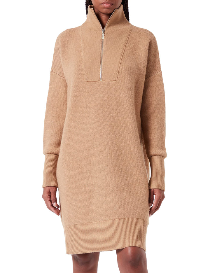 BOSS Damen Finina Dress L Medium Beige, L Medium Beige