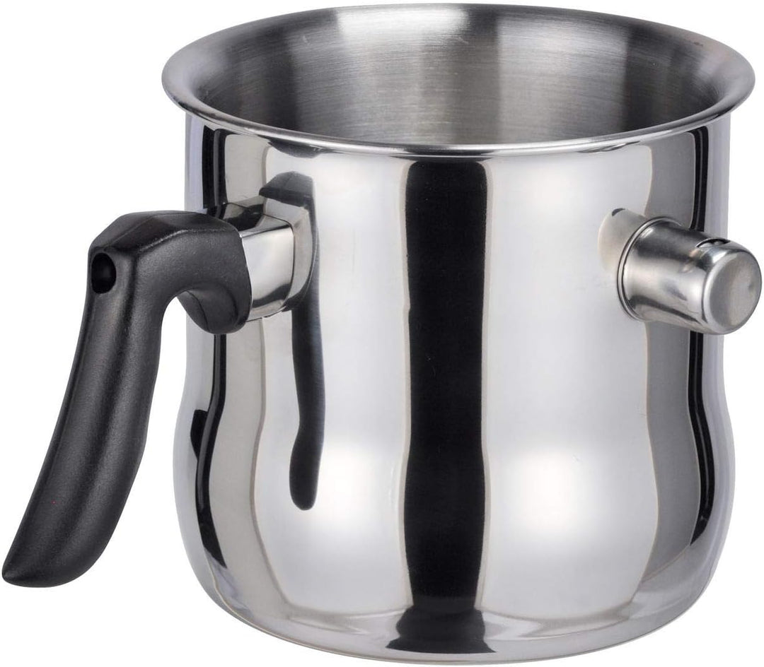 Spetebo Edelstahl Wasserbad- und Simmertopf 1,2 Liter - Milchtopf doppelwandig - Edelstahltopf zum e