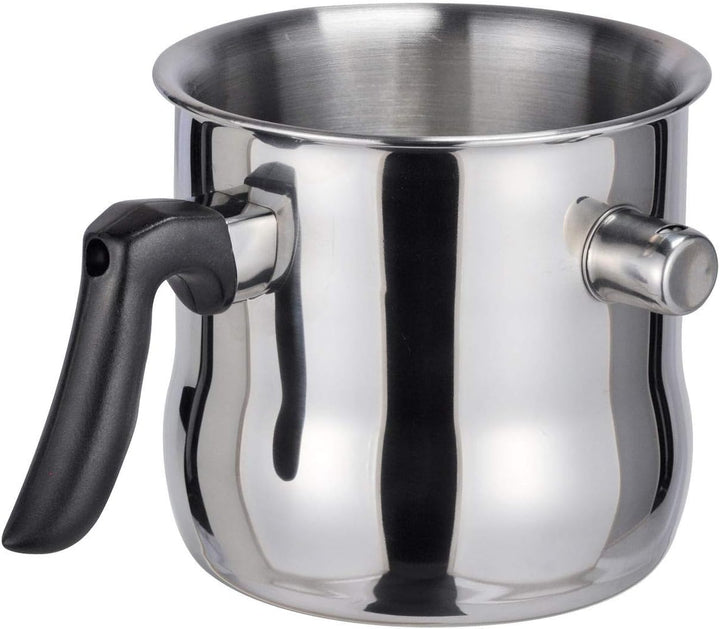 Spetebo Edelstahl Wasserbad- und Simmertopf 1,2 Liter - Milchtopf doppelwandig - Edelstahltopf zum e