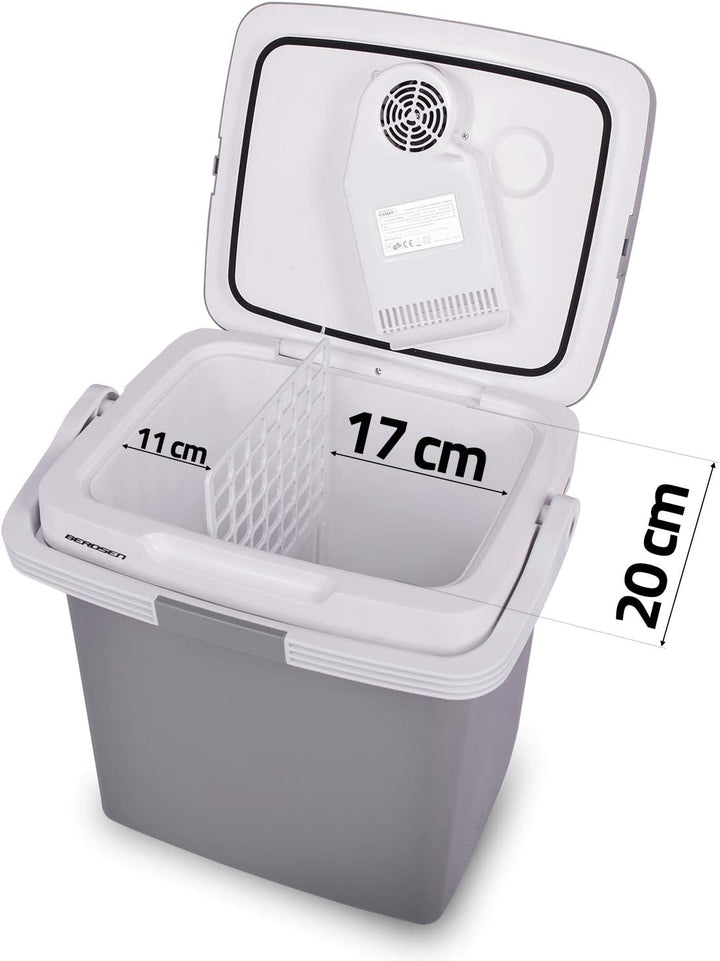 Berdsen Kühlbox Auto Camping Kühlschrank Für Auto LKW Boot Elektrisch Kühlung Bis 0°C Mit Wärmefunkt