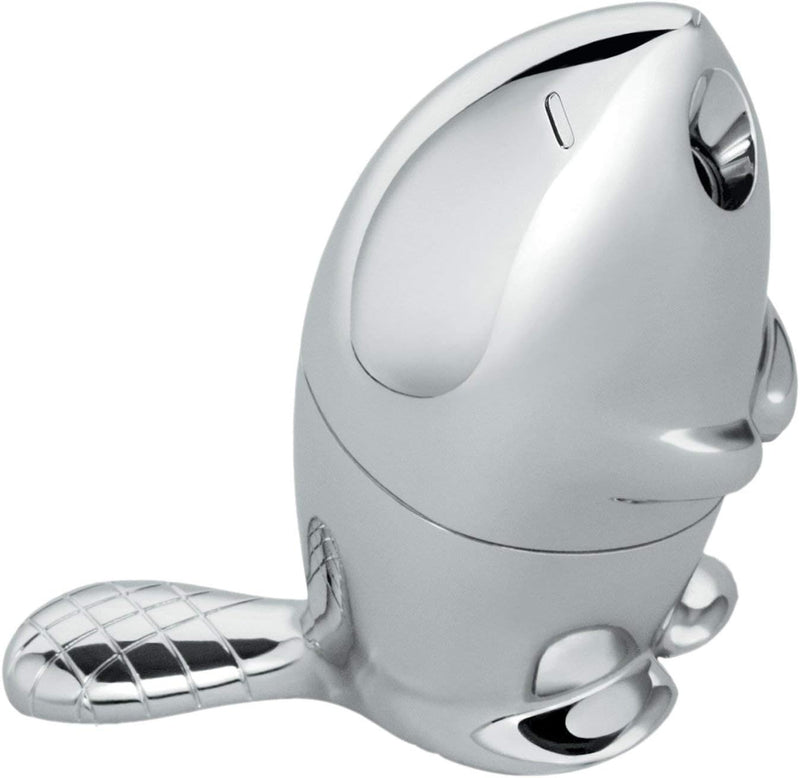 Alessi Kastor Anspitzer Bleistiftspitzer aus verchromtem Zamak, Silber, L 10cm, B 5cm, H 8cm