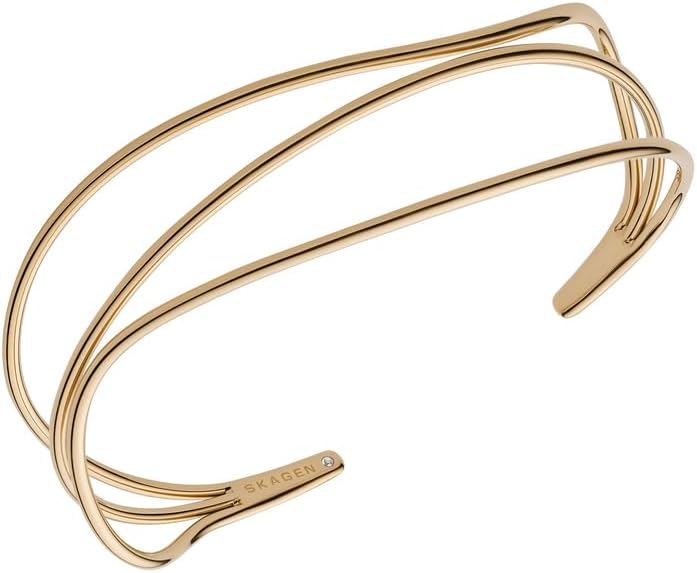 Skagen Damen-Edelstahl-Armband Goldfarbe, Goldfarbe