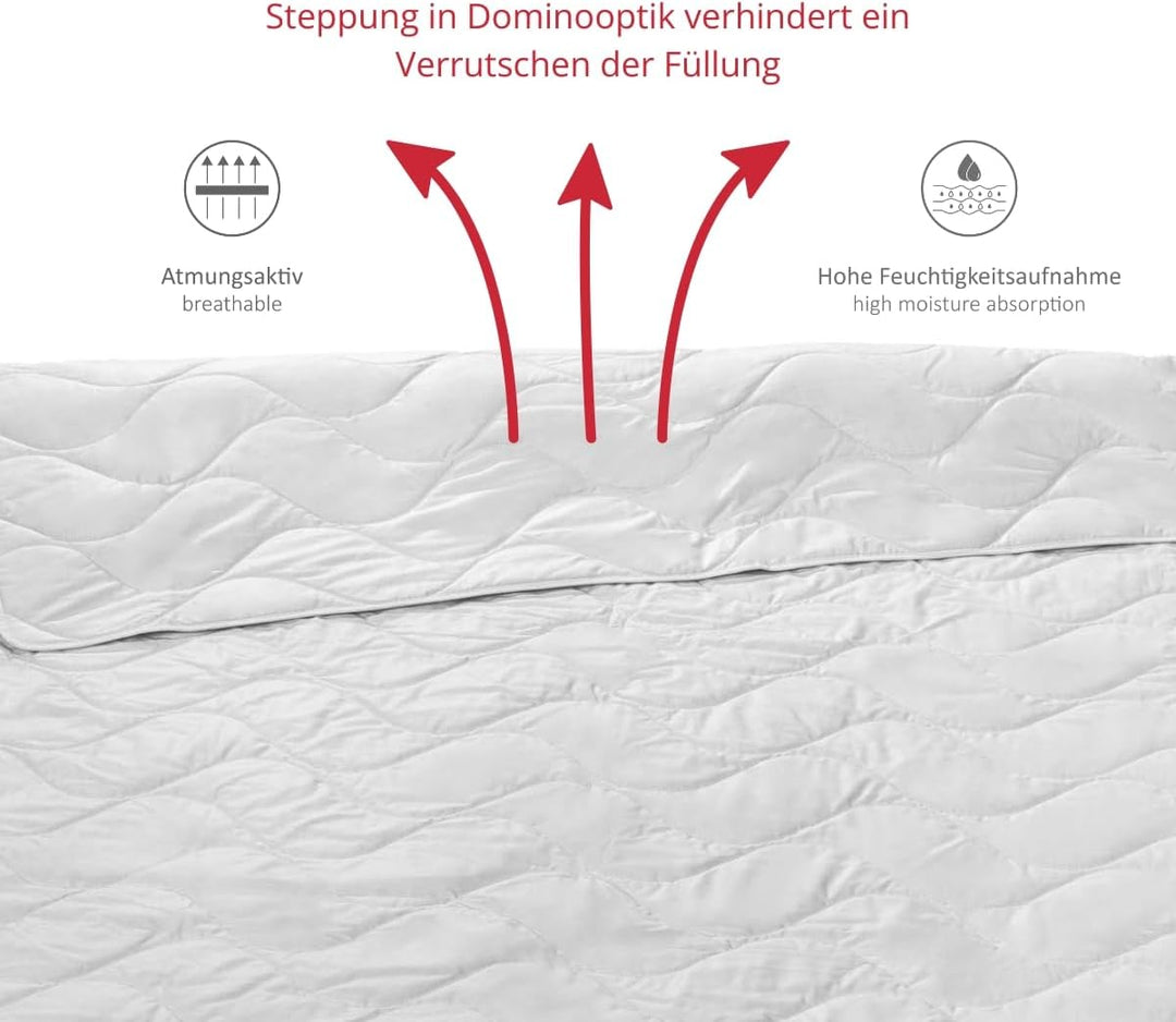 liebling Wildseidendecke Seiden-Leichtsteppbett aus 100% natürlicher Wildseide, Füllgewicht: 550 gr.