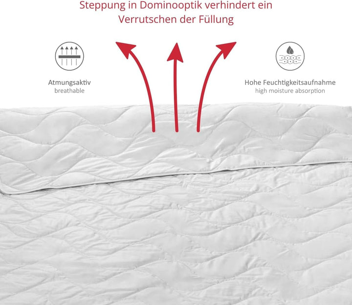 liebling Wildseidendecke Seiden-Leichtsteppbett aus 100% natürlicher Wildseide, Füllgewicht: 550 gr.