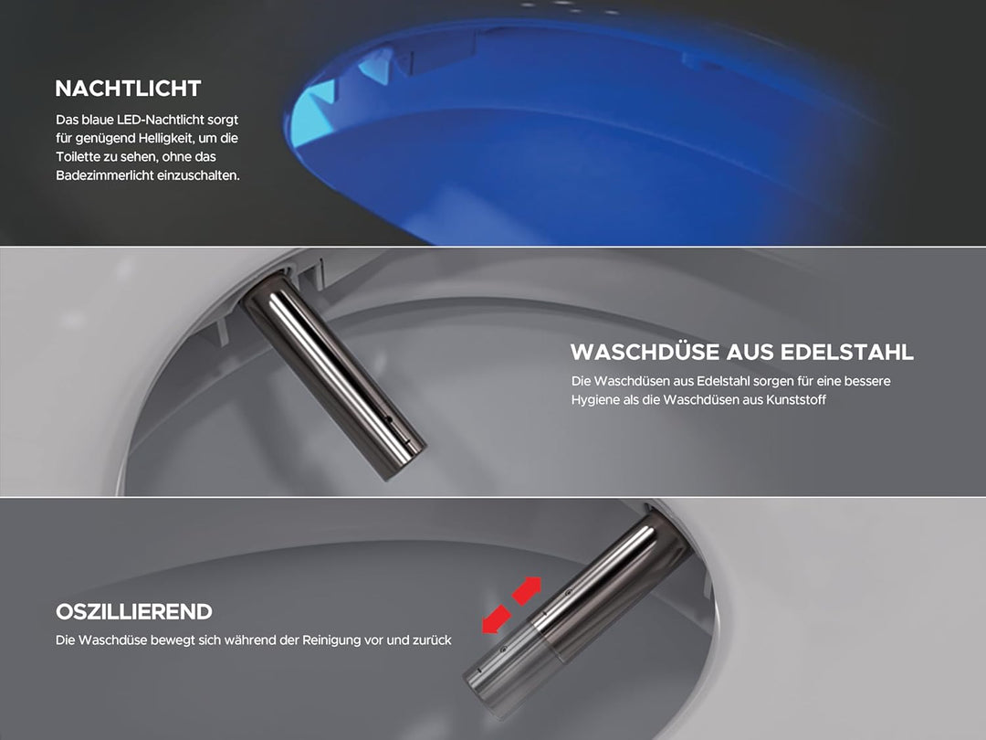 LEEVENTUS - J430 - STANDARD VERSION - Neues Modell - Sonderangebot - - hochwertiger dusch wc aufsatz