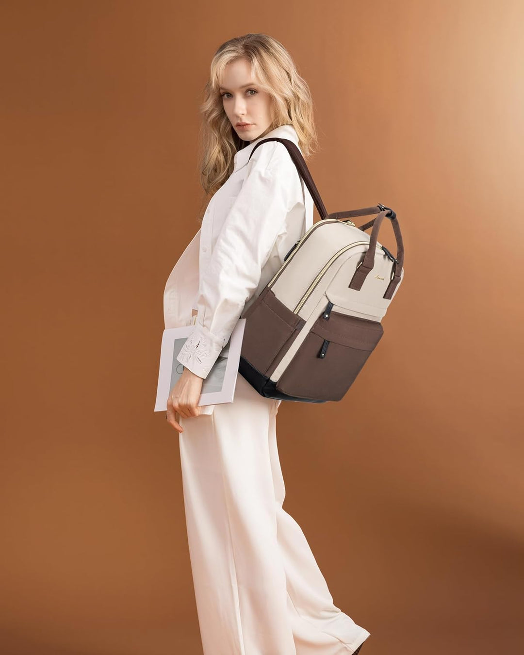 LOVEVOOK Arbeitstasche Reiserucksack Damen, 15,6 Zoll Laptop Backpack Women Wasserdicht, Schulrucksa