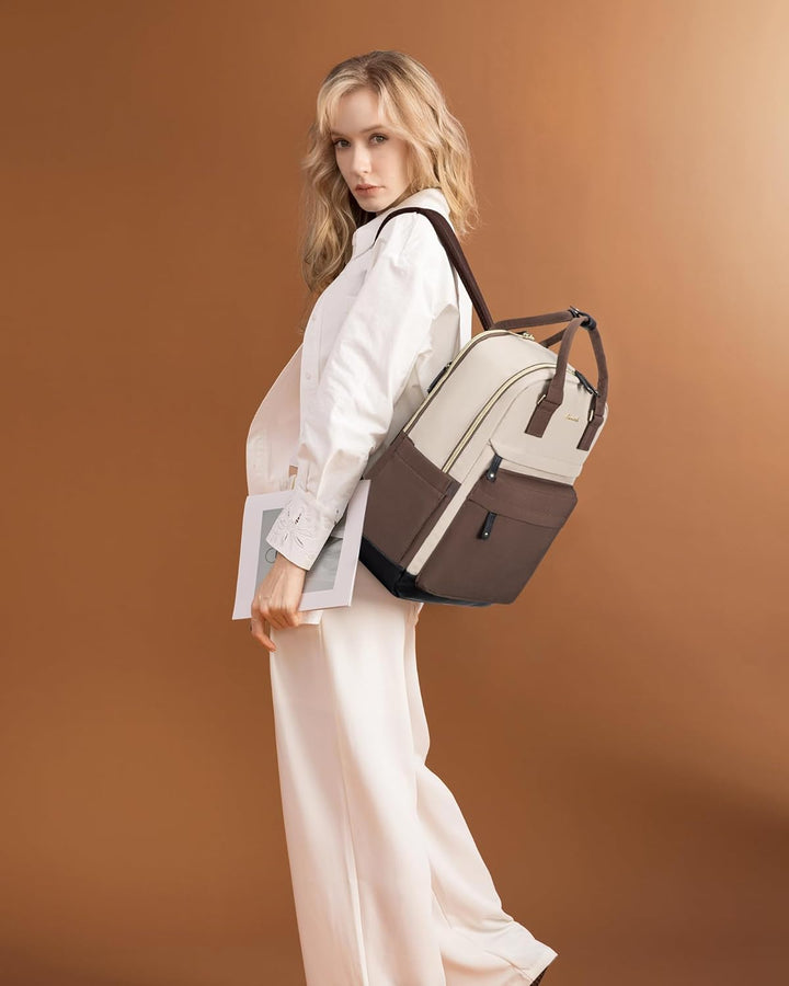 LOVEVOOK Arbeitstasche Reiserucksack Damen, 15,6 Zoll Laptop Backpack Women Wasserdicht, Schulrucksa