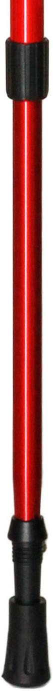 Ausziehbarer Trekkingstock aus Aluminium für Aufsätze, Farbe Rot (545)