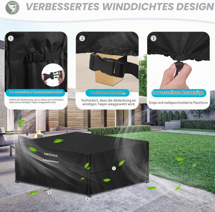 Abdeckung Gartenmöbel Winterfest Abdeckung Loungemöbel Wasserdicht | Abdeckplane Gartenmöbel Abdecku