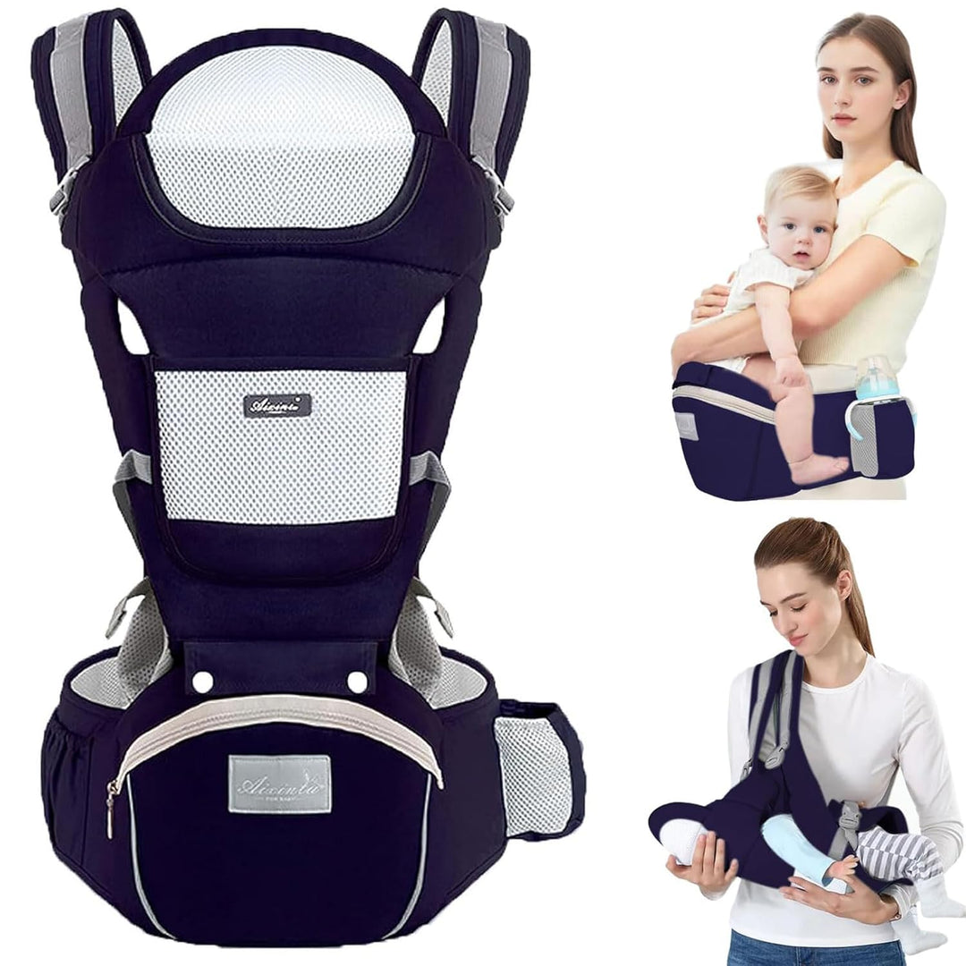 TOFFCAEA 6-in-1 Babytrage Neugeborene, Babytrage Ergonomische Reine Baumwolle Leicht, verstellbarer