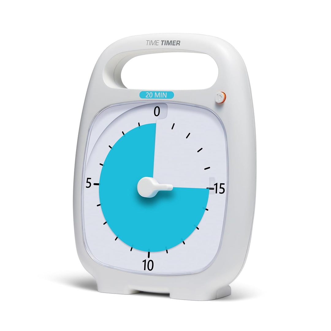 Time Timer PLUS 20 Minute Visueller Analog-Timer (weiss) Optionaler aktustischer Alarm (Lautstärkere
