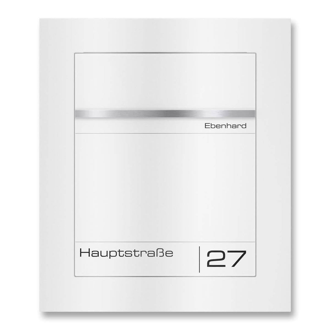 Metzler Unterputz Briefkasten Verkehrsweiss RAL 9016 – Hochwertiger Einbaubriefkasten aus pulverbesc