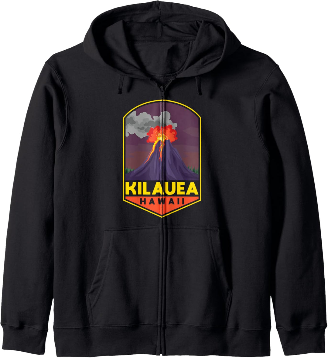 Inseln Vintage Souvenir Kilauea Hawaii Vulkan Kapuzenjacke
