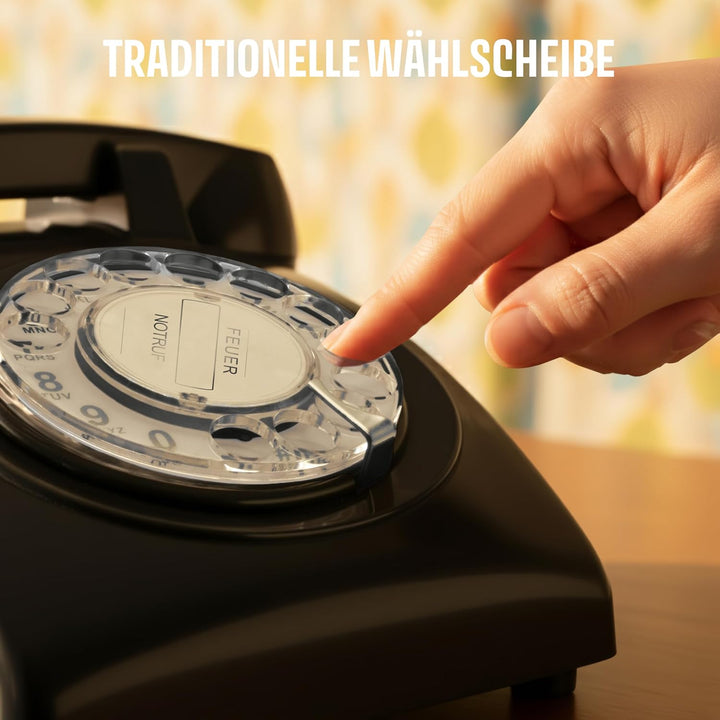 Retro Telefon Wählscheibe/Festnetztelefon Retro/Telefon mit Schnur/Telefon mit Wählscheibe/Telefon R