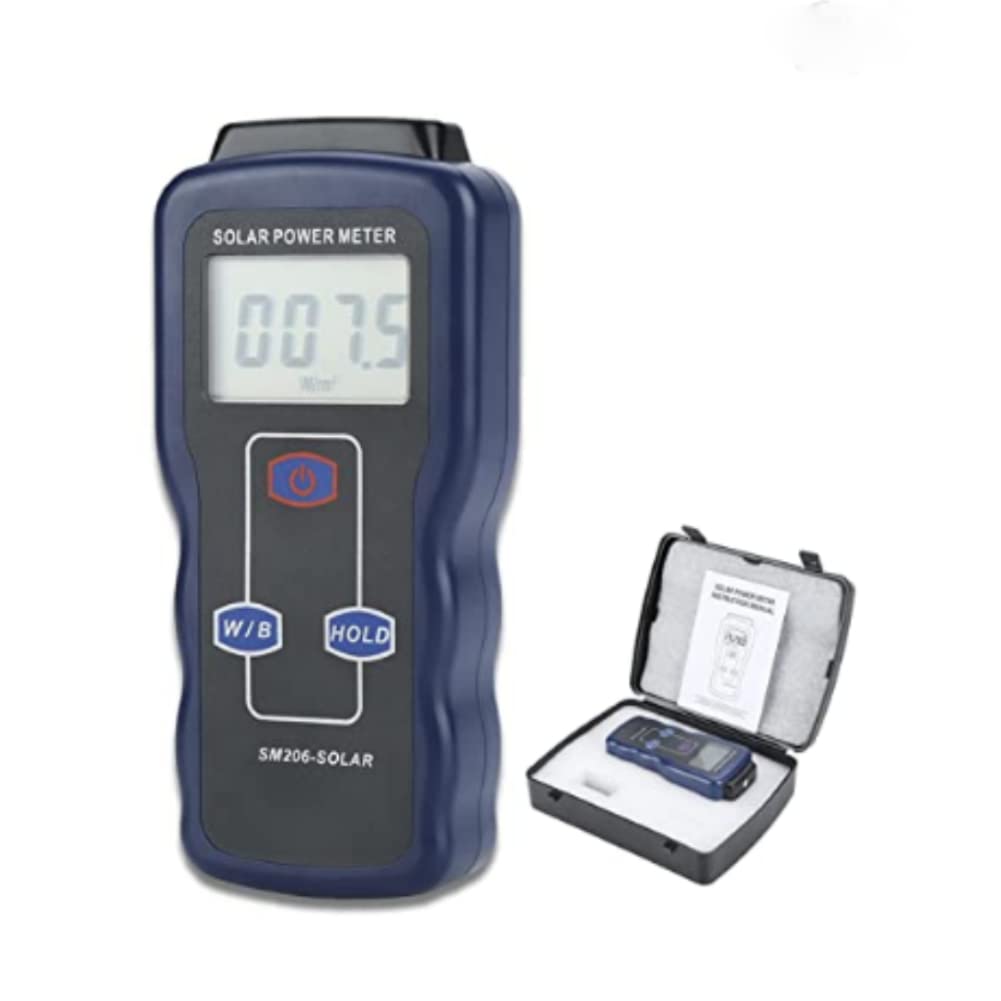 Solar Power Meter UV Meter, SM206 Handheld Digital Solar Power Meter Handmessgerät Solar Power Meter