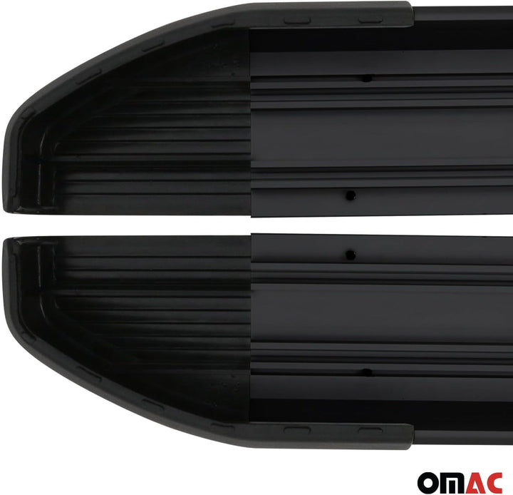 OMAC Alu Seitenschweller Trittbretter kompatibel mit Hyundai ix35 2010-2015 Schwarz 2tlg OMBERG / Sc