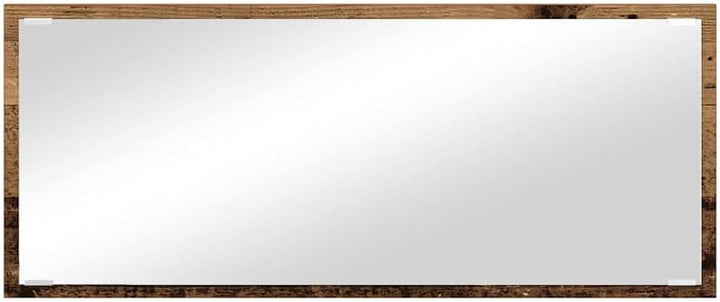 vidaXL Spiegel Wandmontiert Altholz 90 x 8,5 x 37 cm Holzwerkstoff, Moderne rechteckige Wandspiegel,