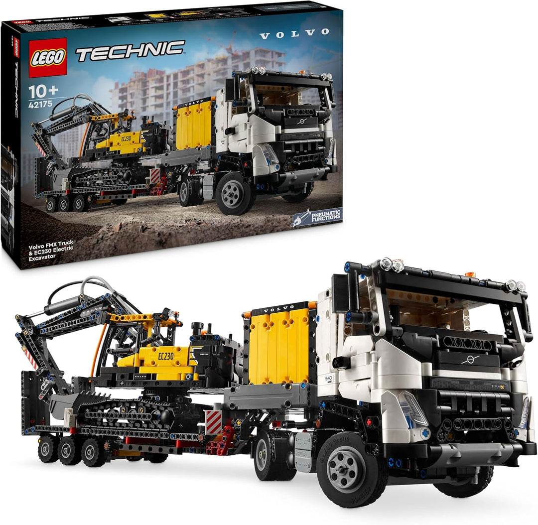 LEGO Technic Volvo FMX LKW mit EC230 Electric Raupenbagger, Kinderspielzeug, Geschenkset für Jungen