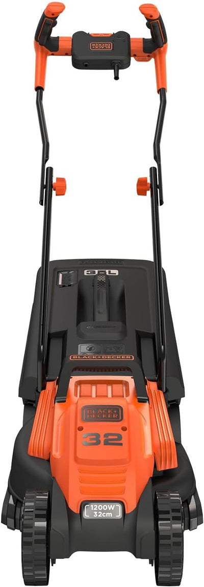 Black+Decker Elektro-Rasenmäher mit Fahrradlenker-Griff (1.200W, 32cm Schnittbreite, 3-fach axial Hö