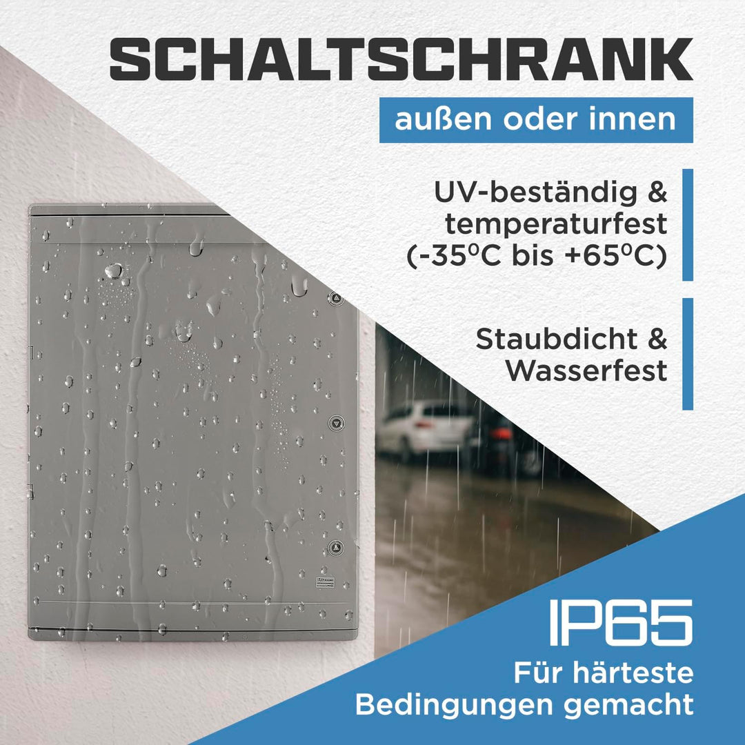 BOXEXPERT® Verteilerkasten aussen wasserdicht [ABS Kunststoff IP65 Gehäuse] grau (Serie Fleet) 800x6